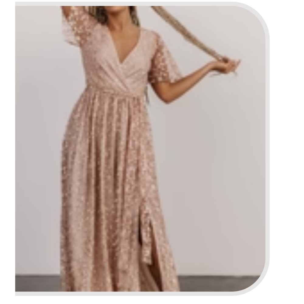 Marseilla embossed maxi dress. Size L. Color Champagne  Maxi dress.